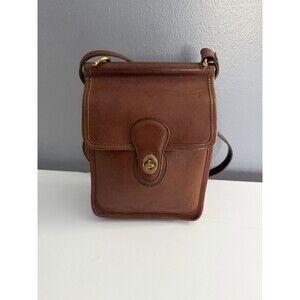 Vintage Coach Original Brown Murphy Turnlock Crossbody Bag 90s #9930 Handbag
